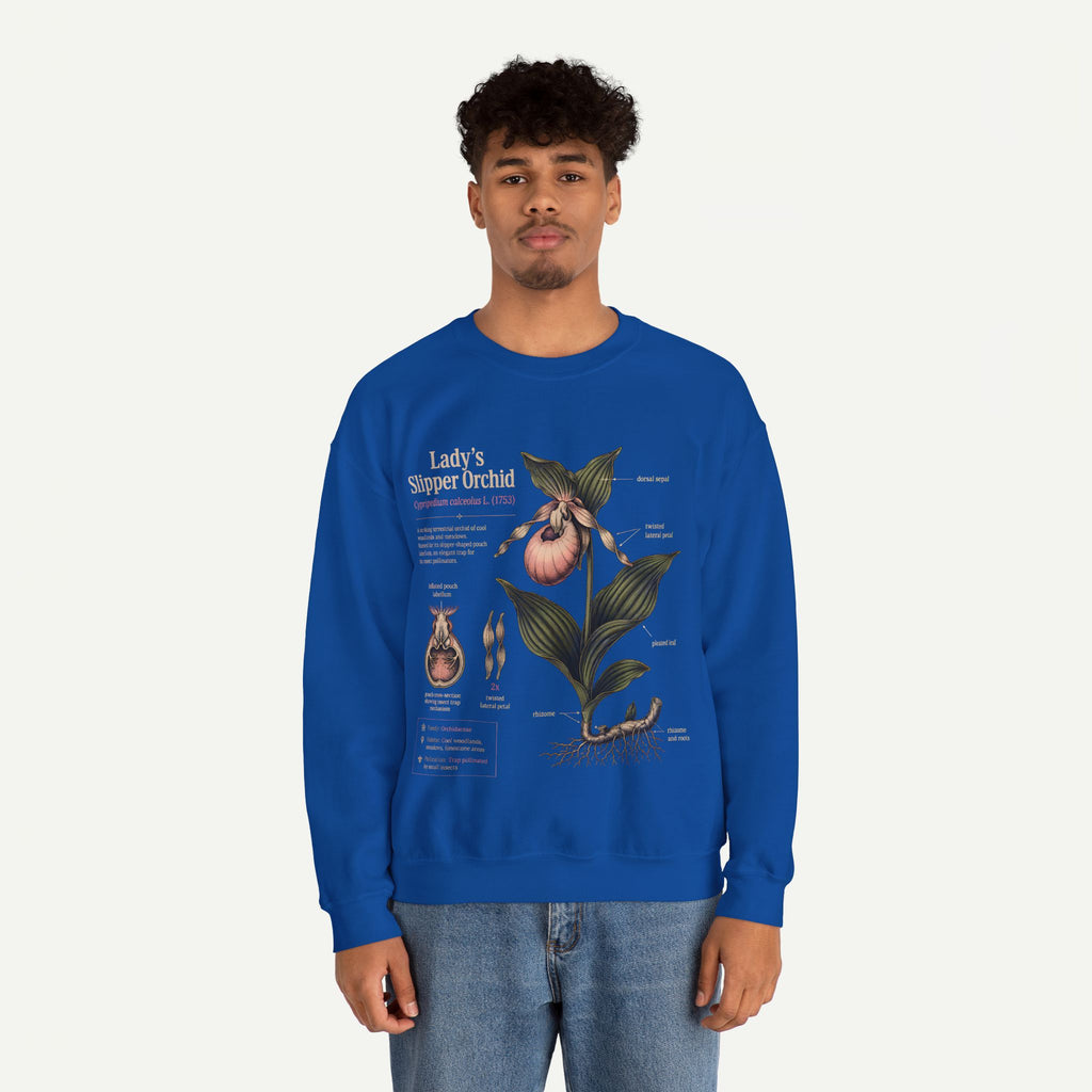 Lady's Slipper Orchid Botanical Sweatshirt