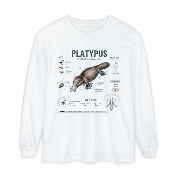Platypus Anatomy Long Sleeve Tee — Illustrated Scientific Graphic