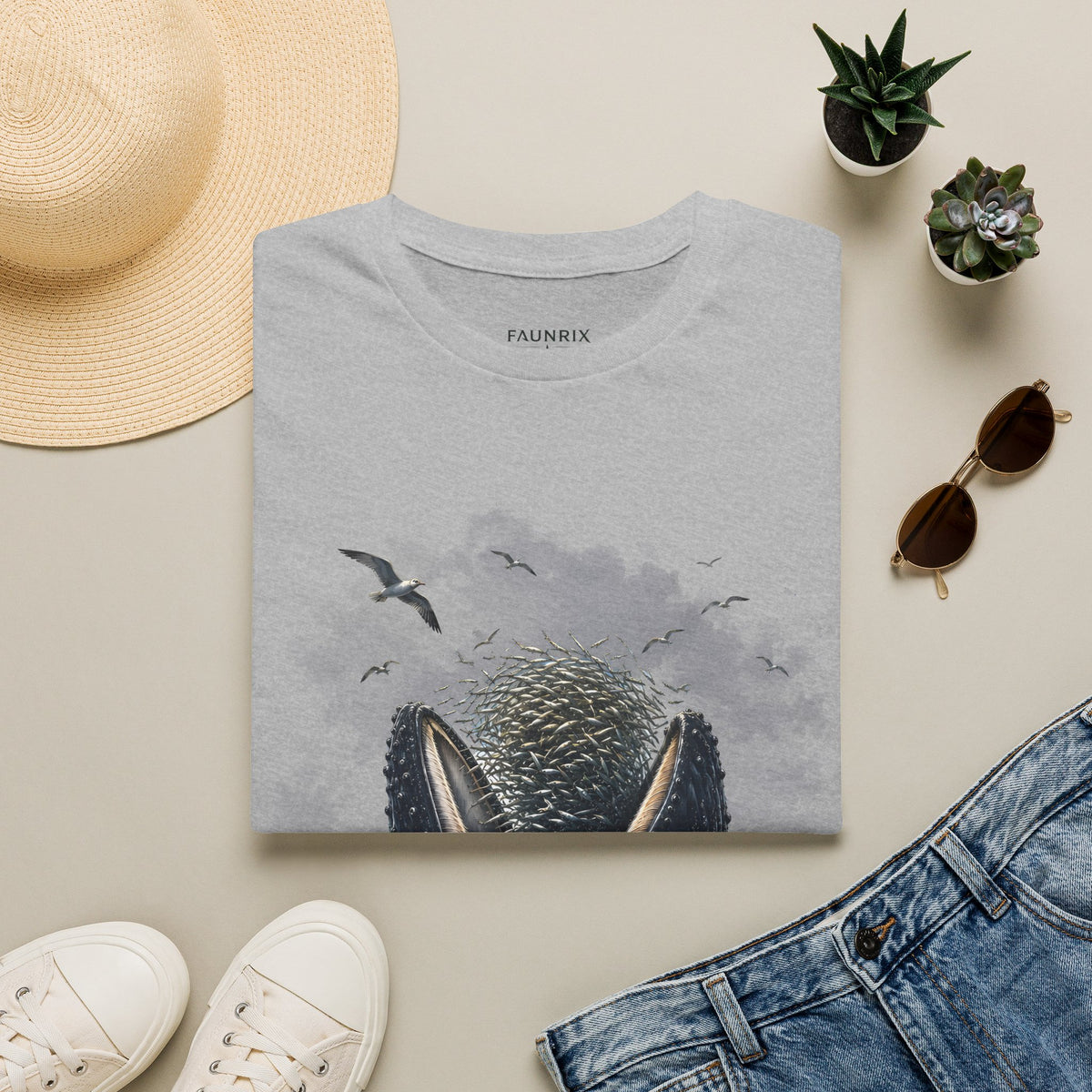 Whale Tail Ocean Scene T-Shirt – Marine Wildlife Tee