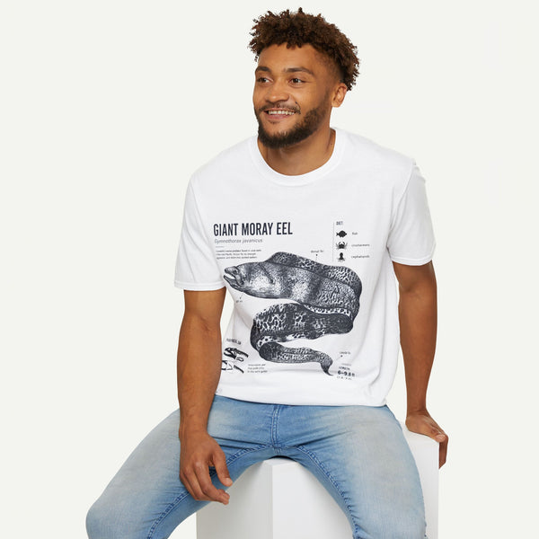 Moray Eel Anatomy Graphic T-Shirt — Vintage Scientific Illustration Tee