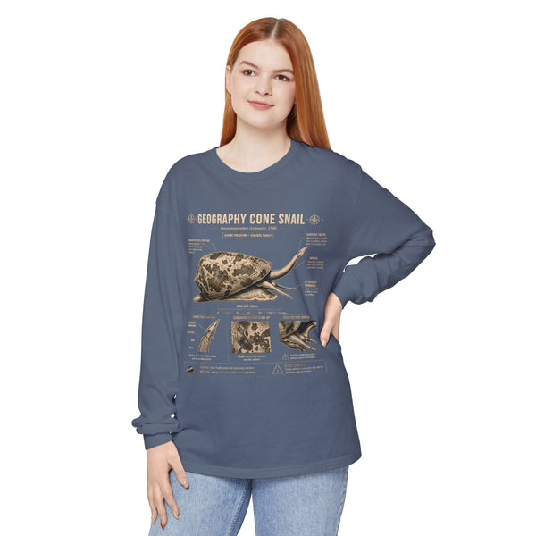 Geography Cone Snail Anatomy Long Sleeve Tee