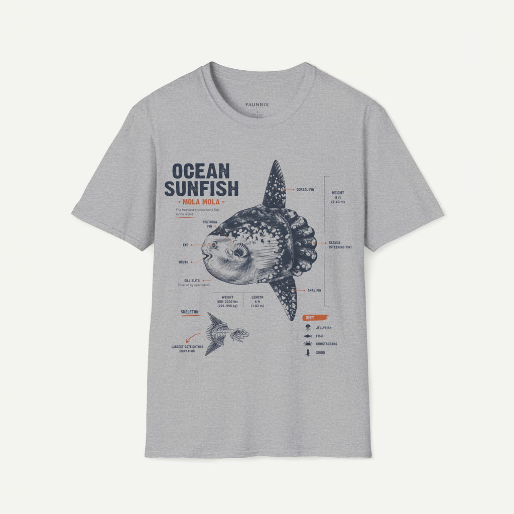 Ocean Sunfish Illustration T-Shirt — Mola Mola Science Graphic Tee