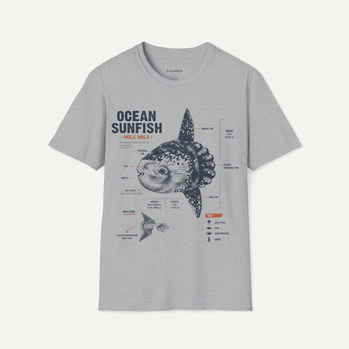 Ocean Sunfish Illustration T-Shirt — Mola Mola Science Graphic Tee