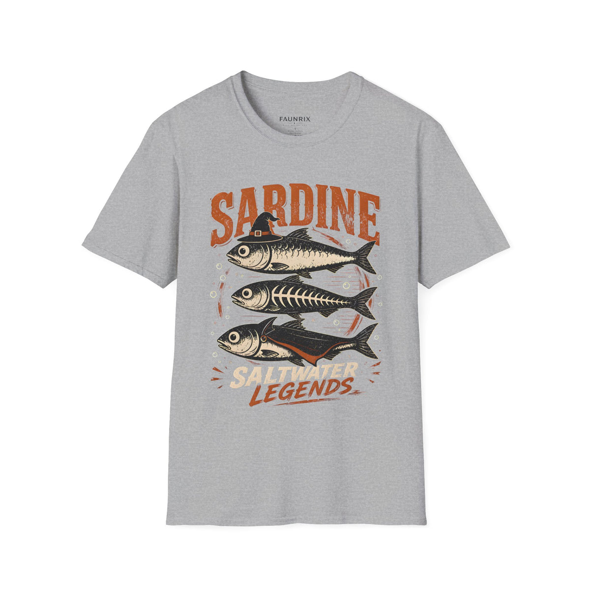 Sardine Vintage Fish T-Shirt — Retro Seafood Graphic Tee