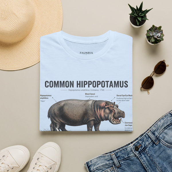 Common Hippopotamus Anatomy T-Shirt — Vintage Natural History Hippo Tee