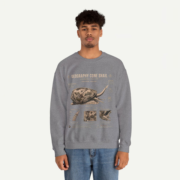 Geography Cone Snail Anatomy Sweatshirt