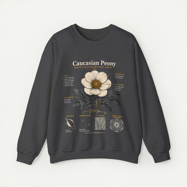 Caucasian Peony Botanical Crewneck Sweatshirt