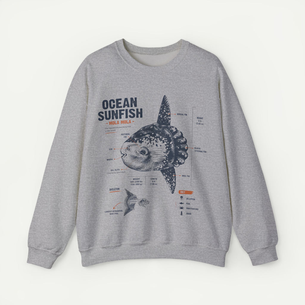 Ocean Sunfish Sweatshirt — Mola Mola Diagram Crewneck