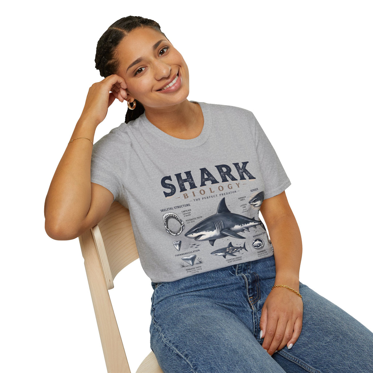 Shark Biology T-Shirt — Vintage Anatomy Graphic Tee