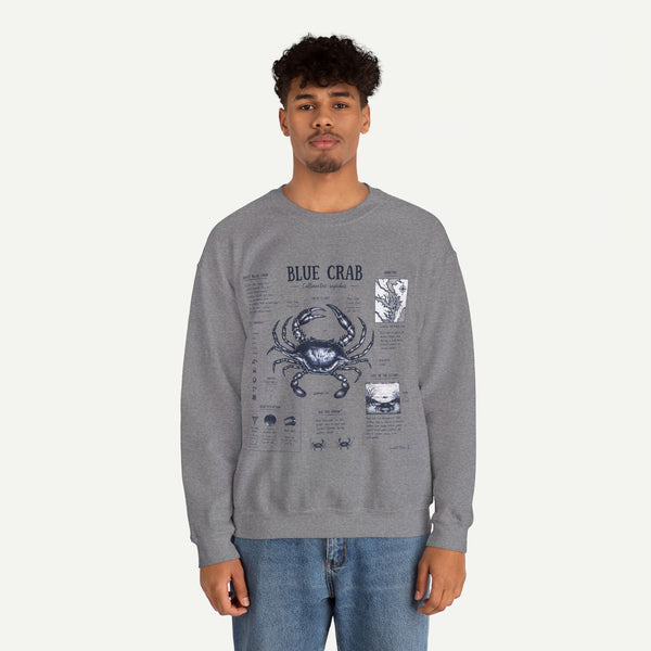 Blue Crab Anatomy Sweatshirt
