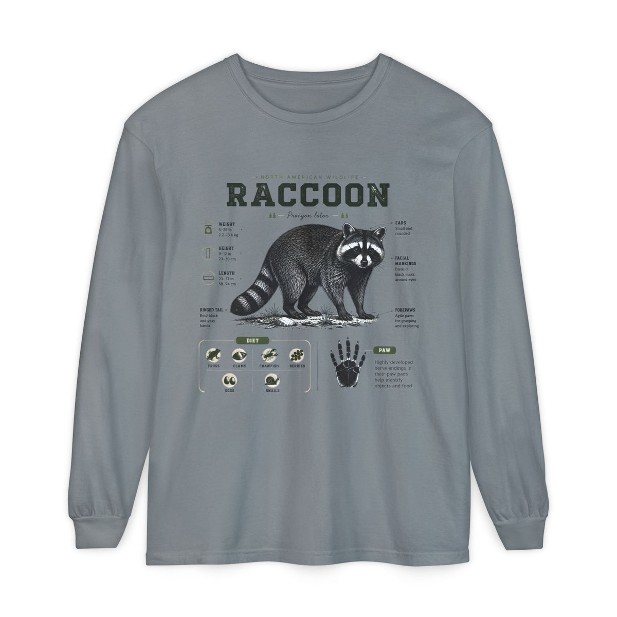 Raccoon Anatomy Long Sleeve Tee Main image