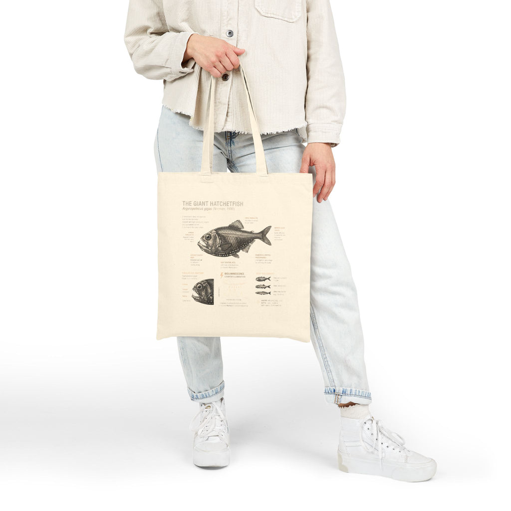 Fish Anatomy Canvas Tote — Vintage Scientific Illustration Cotton Bag