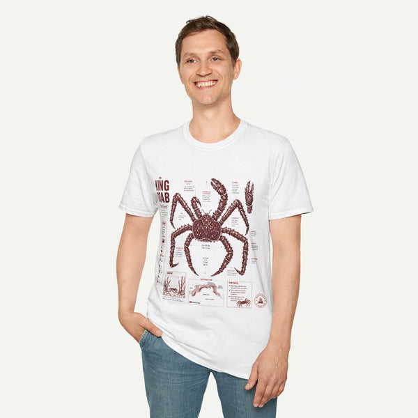 King Crab Anatomy T-Shirt — Vintage Seafood Diagram Tee