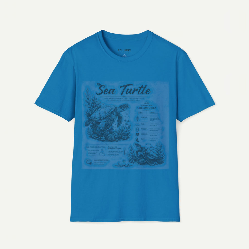 Sea Turtle Anatomy T-Shirt — Vintage Marine Illustration Tee