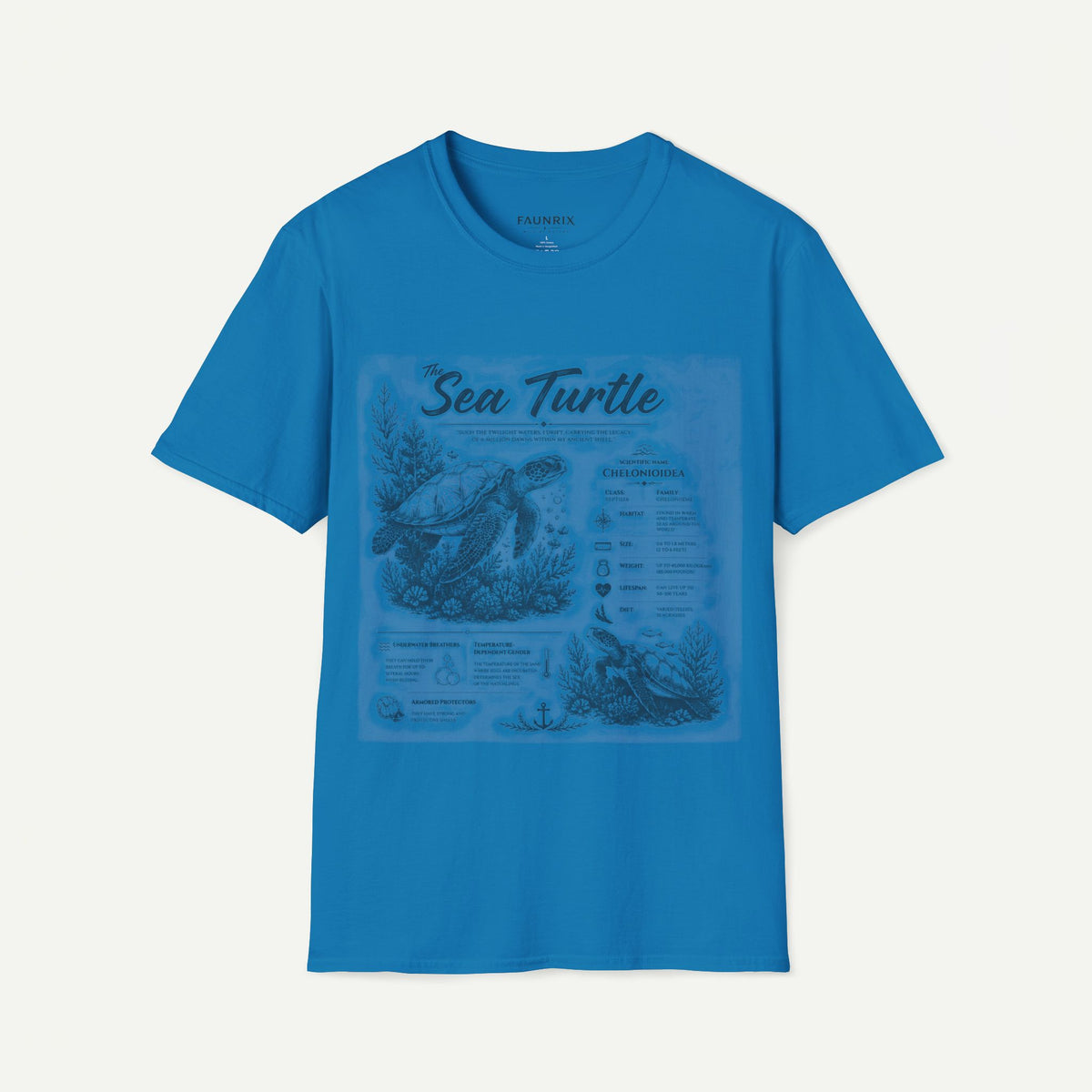 Sea Turtle Anatomy T-Shirt — Vintage Marine Illustration Tee