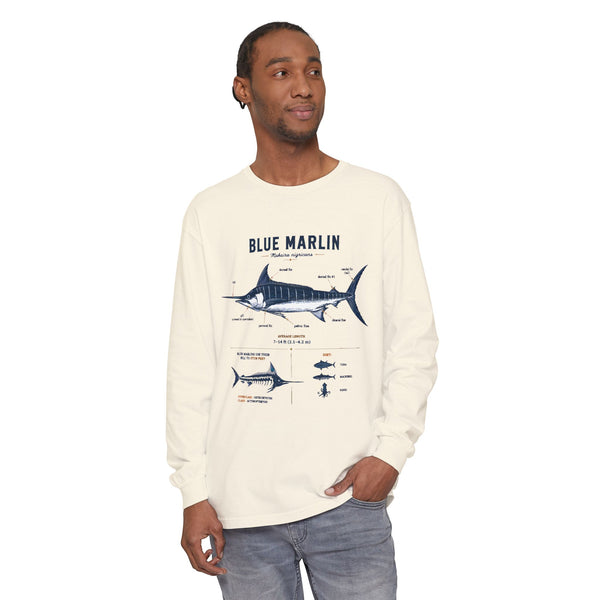 Blue Marlin Anatomy Long Sleeve Shirt