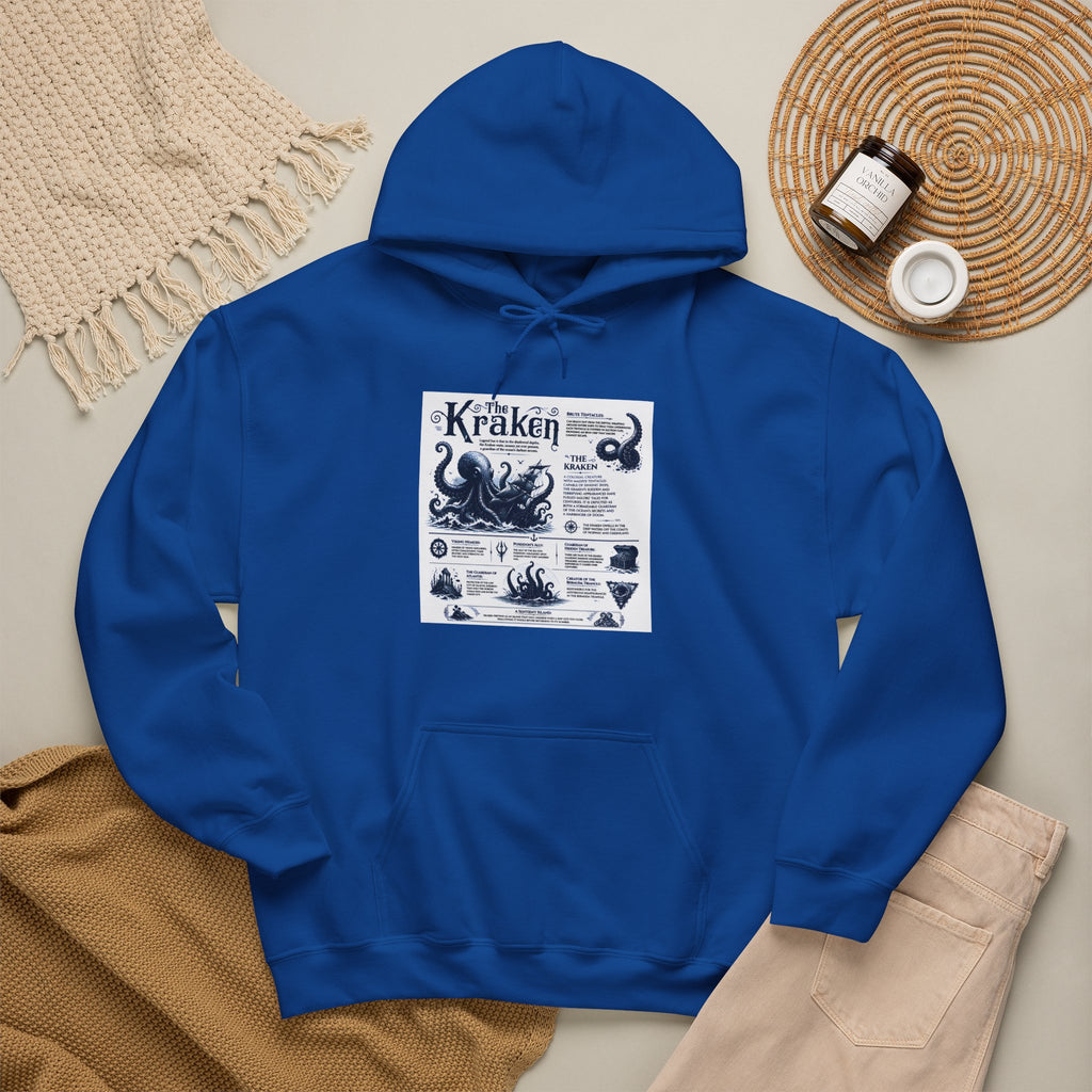 Kraken Nautical Hoodie – Vintage Sea Monster Diagram Sweatshirt