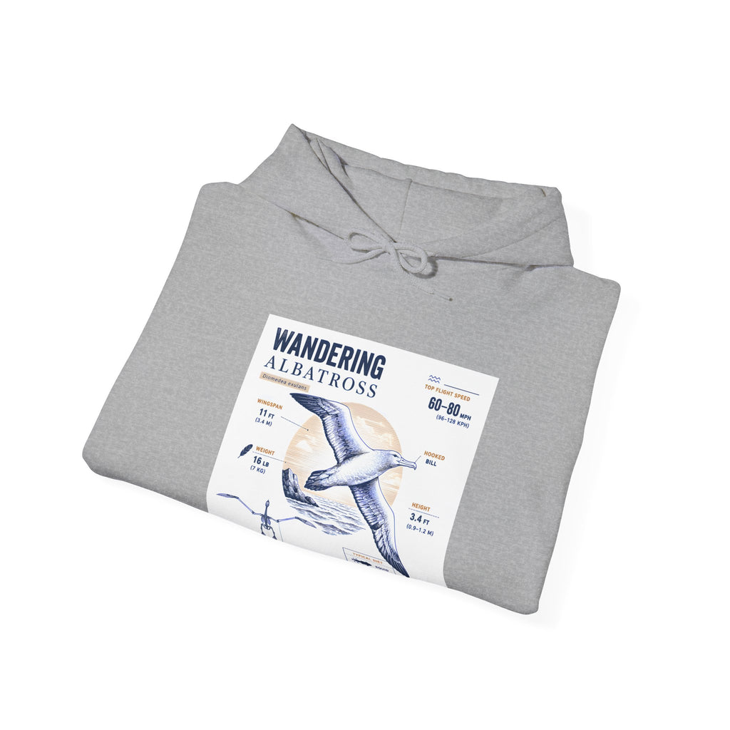 Wandering Albatross Hoodie — Illustrated Sea Bird Anatomy Pullover