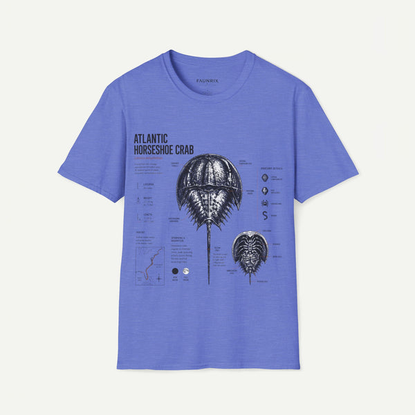 Horseshoe Crab Anatomy T-Shirt — Atlantic Horseshoe Crab Illustration