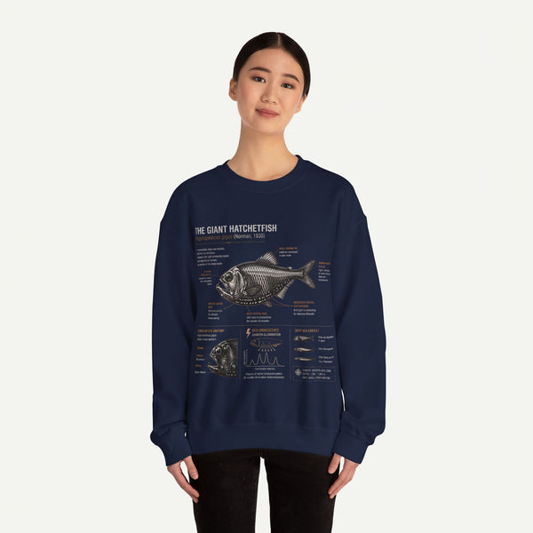 Hatchetfish Anatomy Sweatshirt — The Giant Hatchetfish Marine Science Crewneck