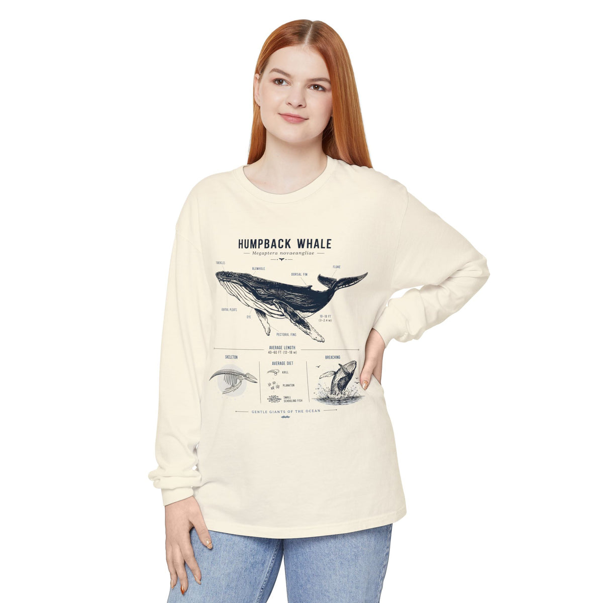 Humpback Whale Anatomy Long Sleeve Tee