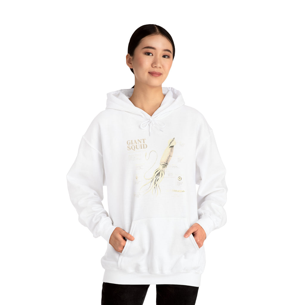 Giant Squid Hoodie – Minimal Nautical Illustration Sweatshirt