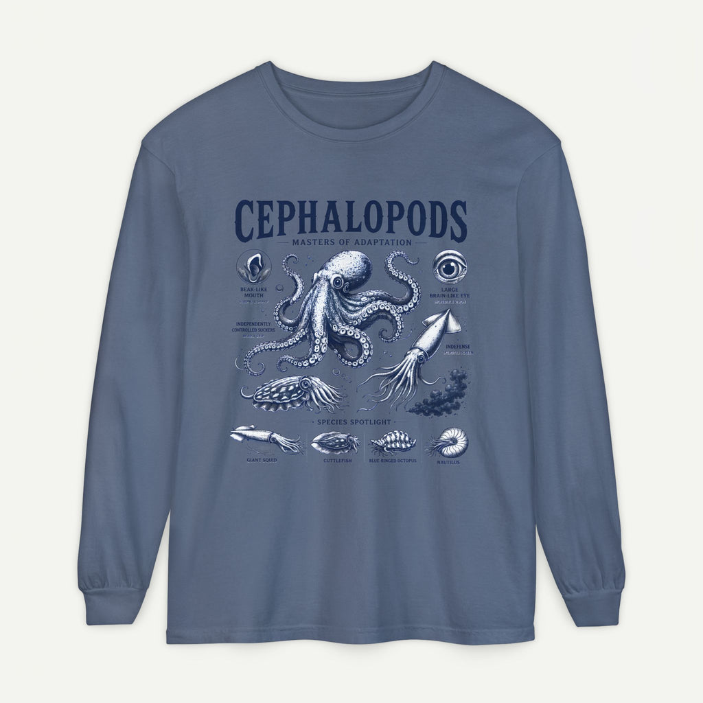 Cephalopods Illustration Long Sleeve Tee