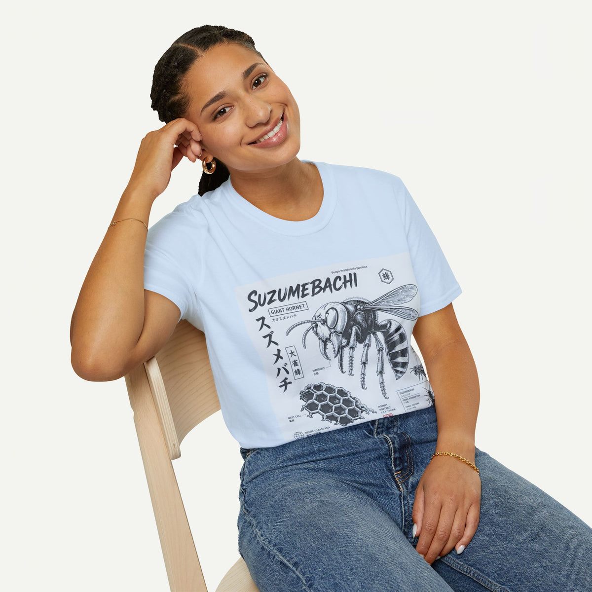 Suzumebachi Giant Hornet Anatomy T-Shirt — Japanese Illustration Graphic Tee