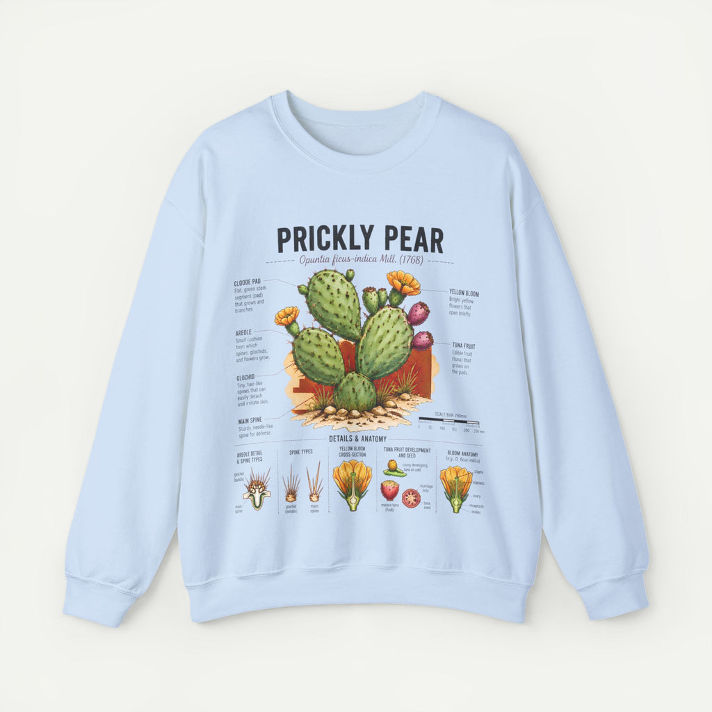 Prickly Pear Botanical Sweatshirt — Cactus Illustration Guide Crewneck