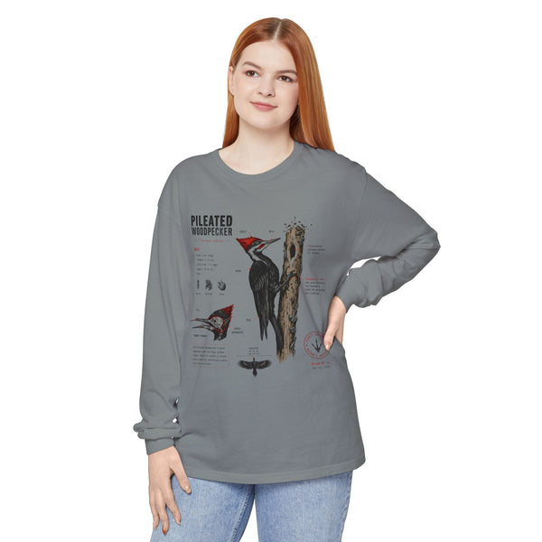 Pileated Woodpecker Anatomy Long Sleeve Tee