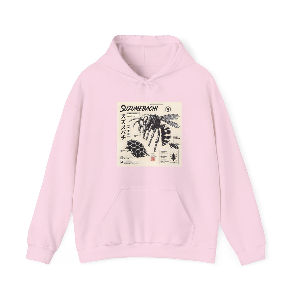 Honey Bee Anatomy Hoodie — Vintage Japanese Beekeeping Art Sweatshirt