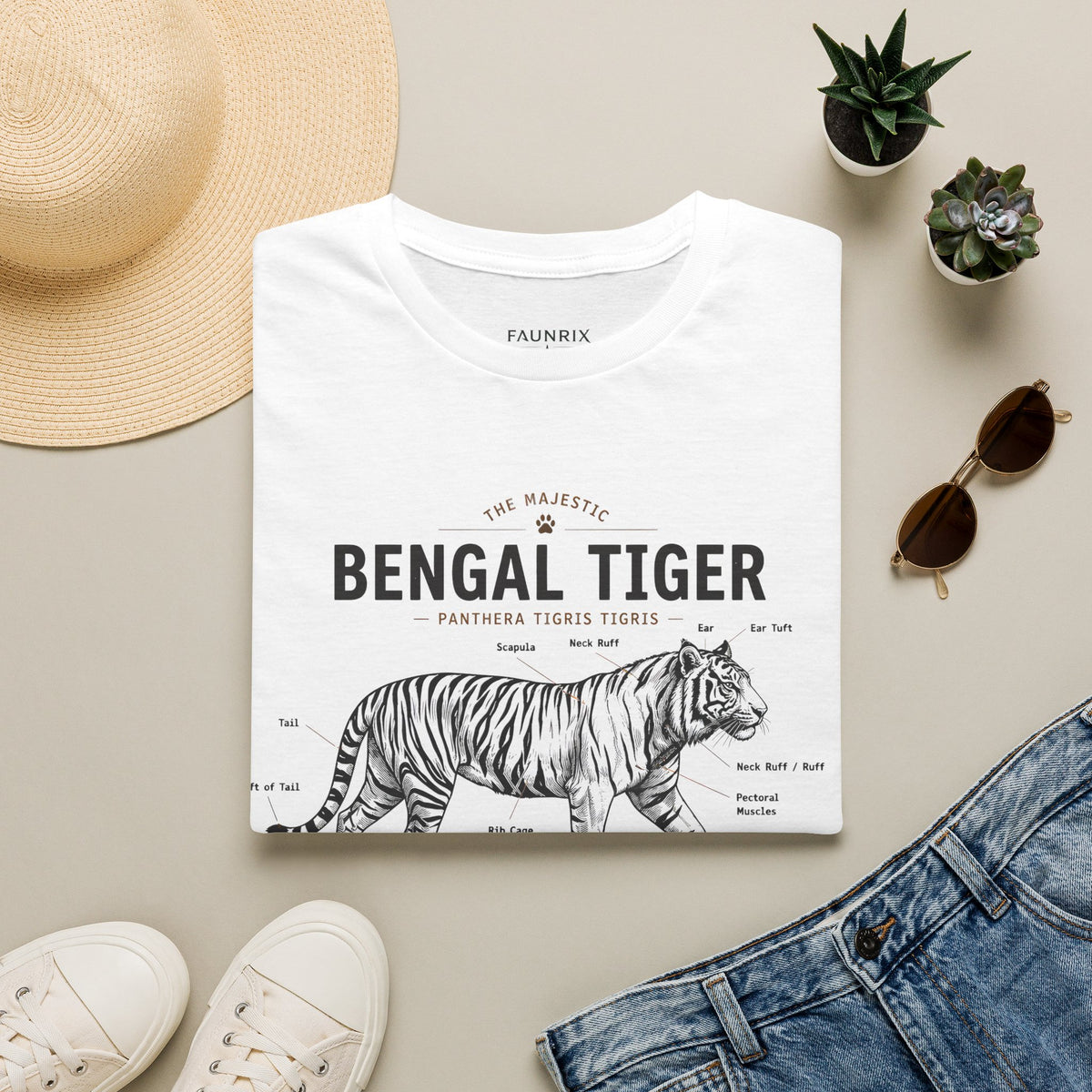Bengal Tiger Vintage Anatomy T-Shirt