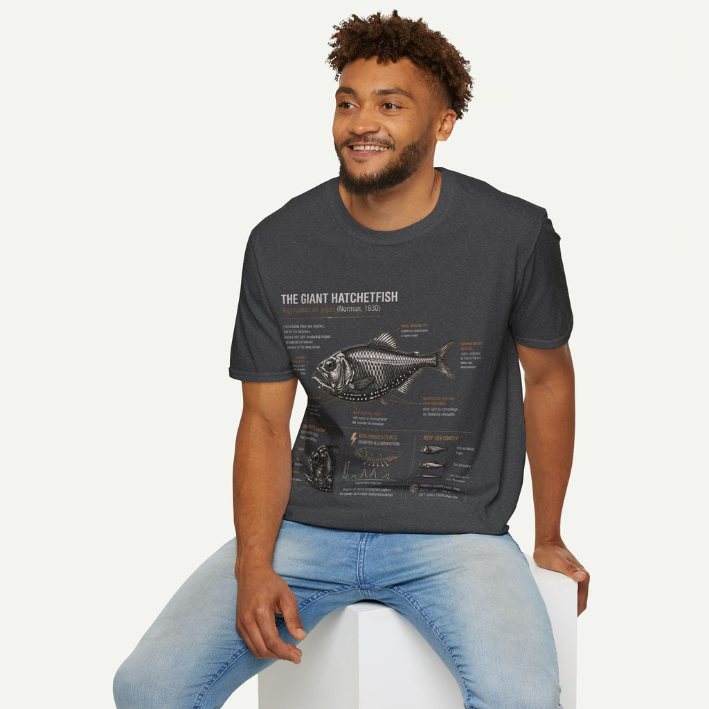 Hatchetfish Anatomy T-Shirt — Vintage Scientific Fish Diagram Tee