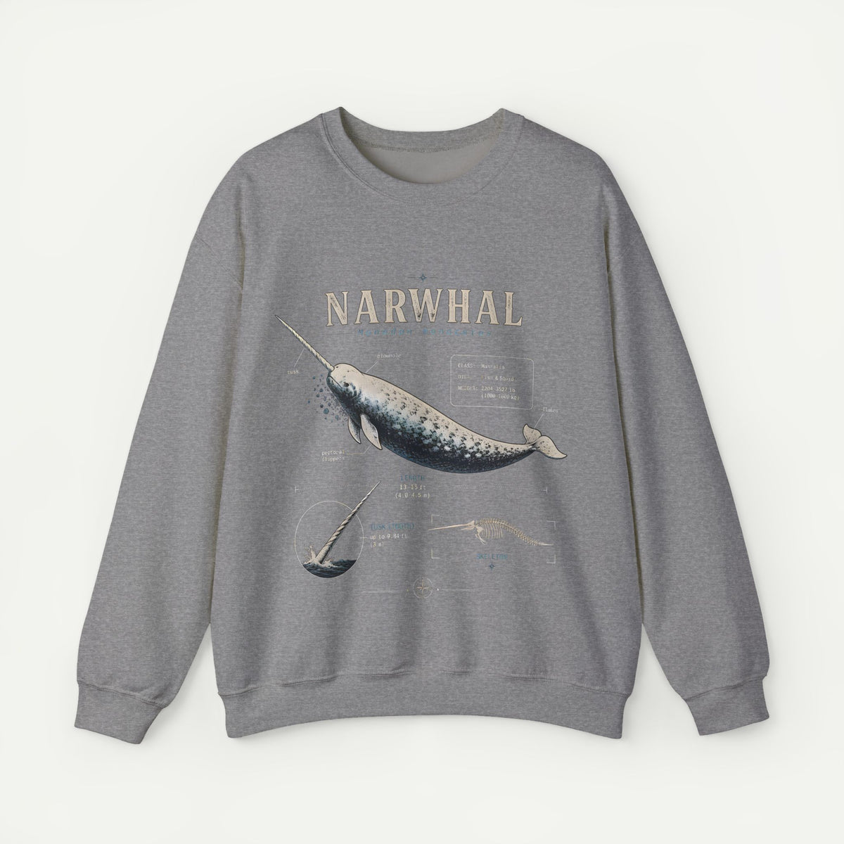Narwhal Anatomy Crewneck Sweatshirt