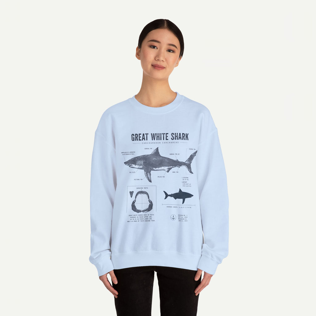 Great White Shark Anatomy Sweatshirt