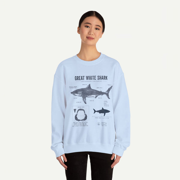 Great White Shark Anatomy Sweatshirt