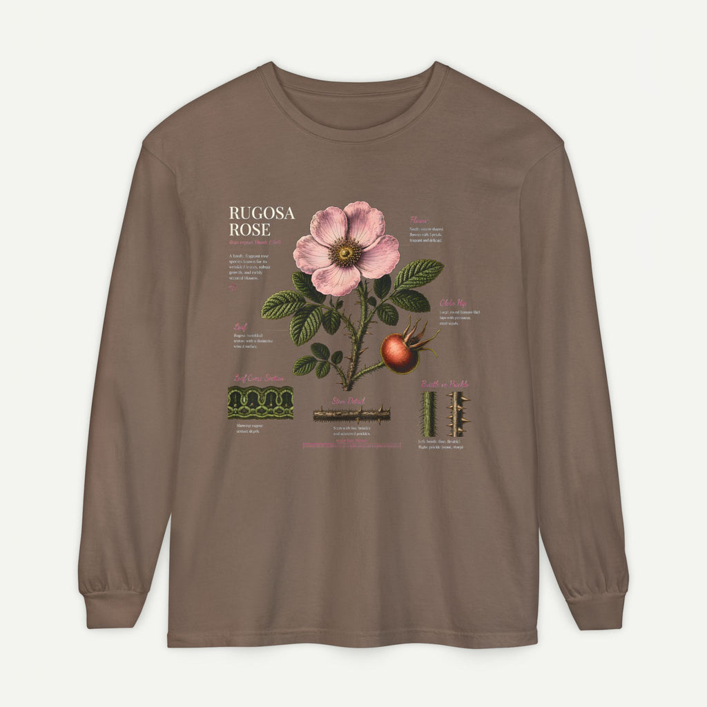 Botanical Rose Diagram Long Sleeve T-Shirt