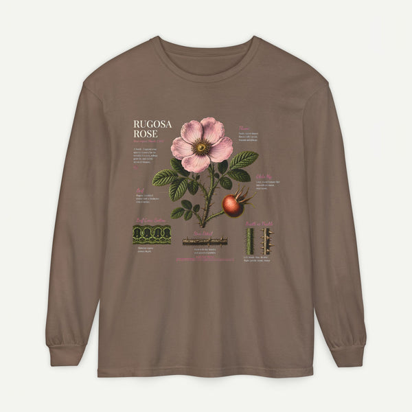 Botanical Rose Diagram Long Sleeve T-Shirt
