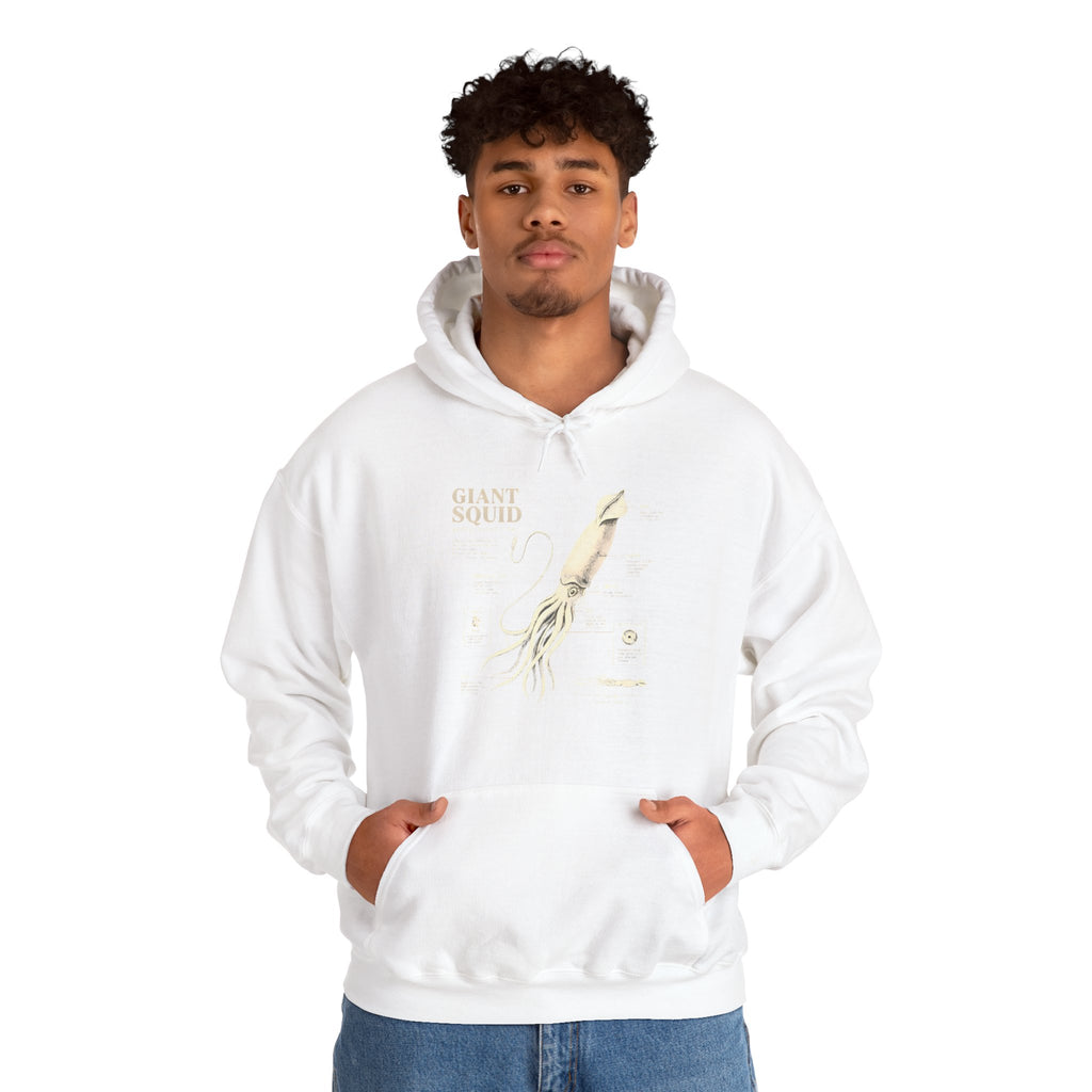 Giant Squid Hoodie – Minimal Nautical Illustration Sweatshirt