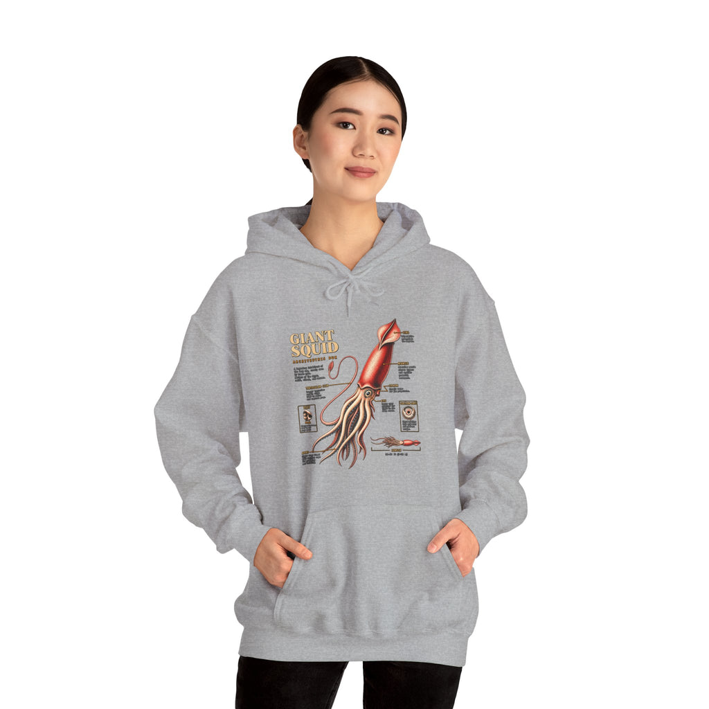 Squid Anatomy Hoodie — Vintage Scientific Illustration Pullover