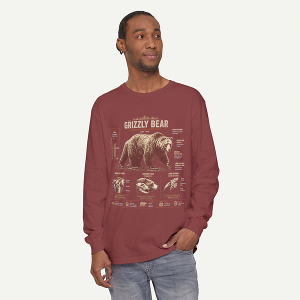 Grizzly Bear Anatomy Long Sleeve T‑Shirt
