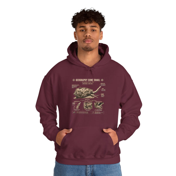 Turtle Anatomy Hoodie — Vintage Sea Turtle Illustration, "Be Different, Embrace Your Shell" Sweatshirt