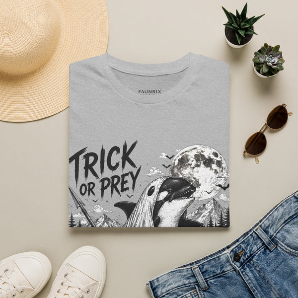 T-Shirt — Trick or Prey Halloween Orca Tee