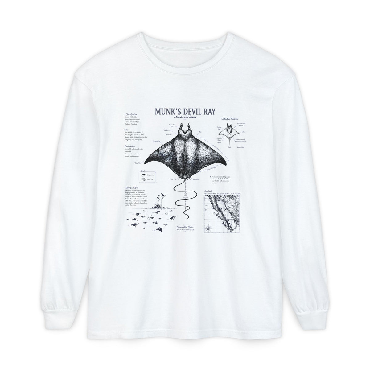 Munk's Devil Ray Anatomy Long Sleeve Tee Main image
