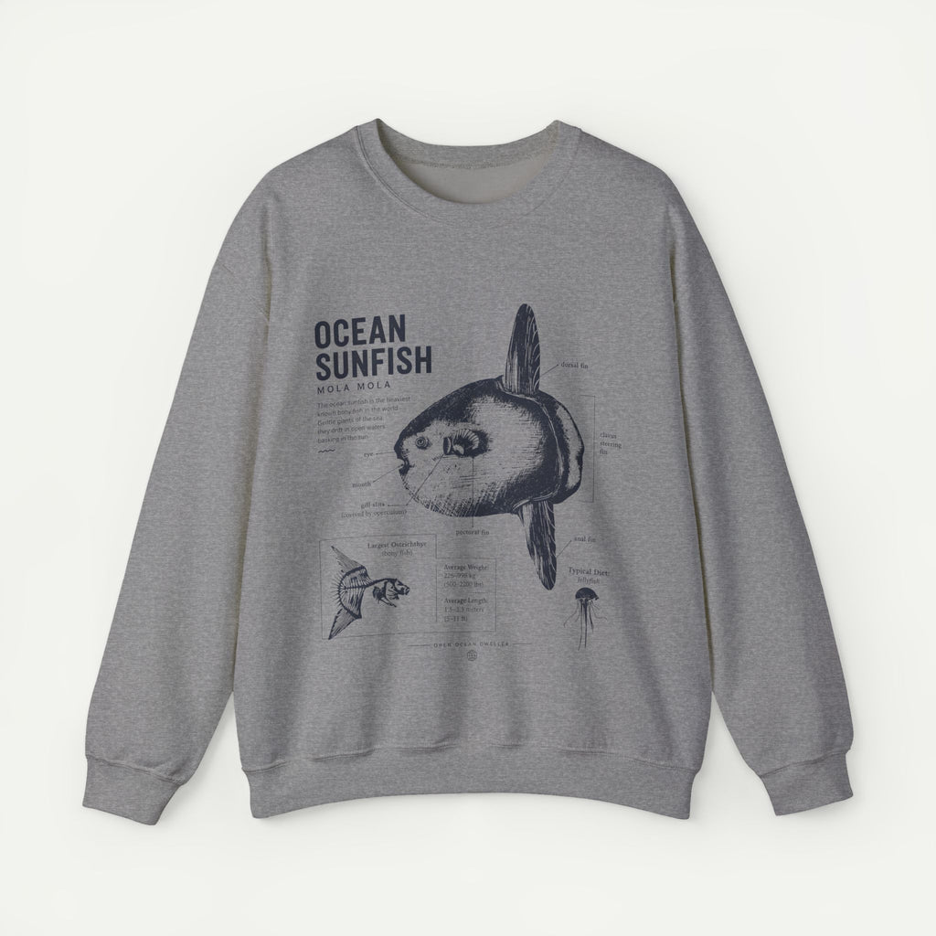 Ocean Sunfish Sweatshirt — Vintage Marine Illustration Pullover