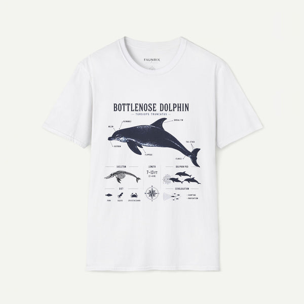 Bottlenose Dolphin Anatomy Tee – Illustrated Marine Life T-Shirt