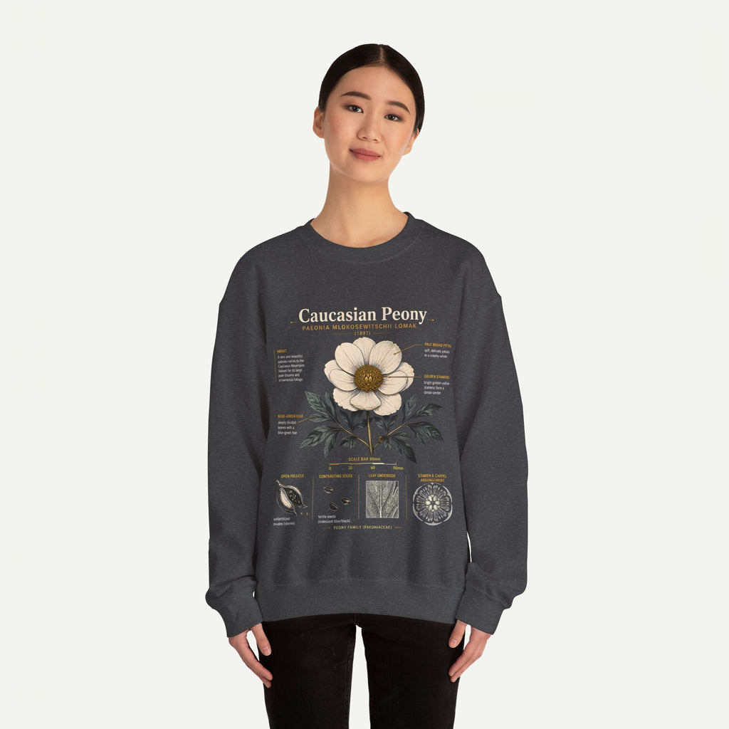 Caucasian Peony Botanical Crewneck Sweatshirt