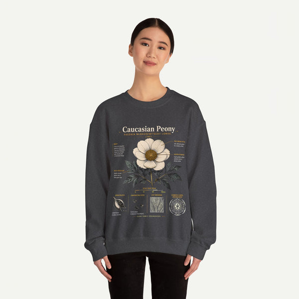 Caucasian Peony Botanical Crewneck Sweatshirt