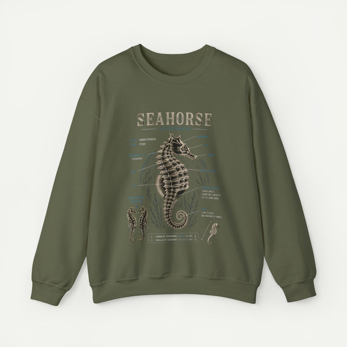 Seahorse Anatomy Crewneck Sweatshirt