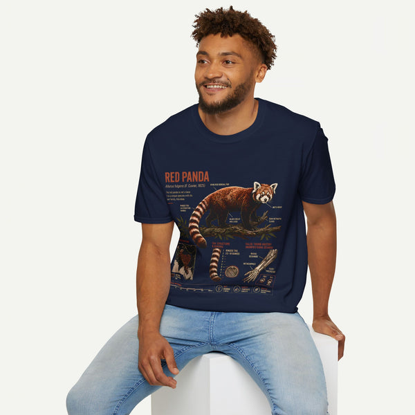 Red Panda Anatomy T-Shirt — Vintage Wildlife Graphic Tee
